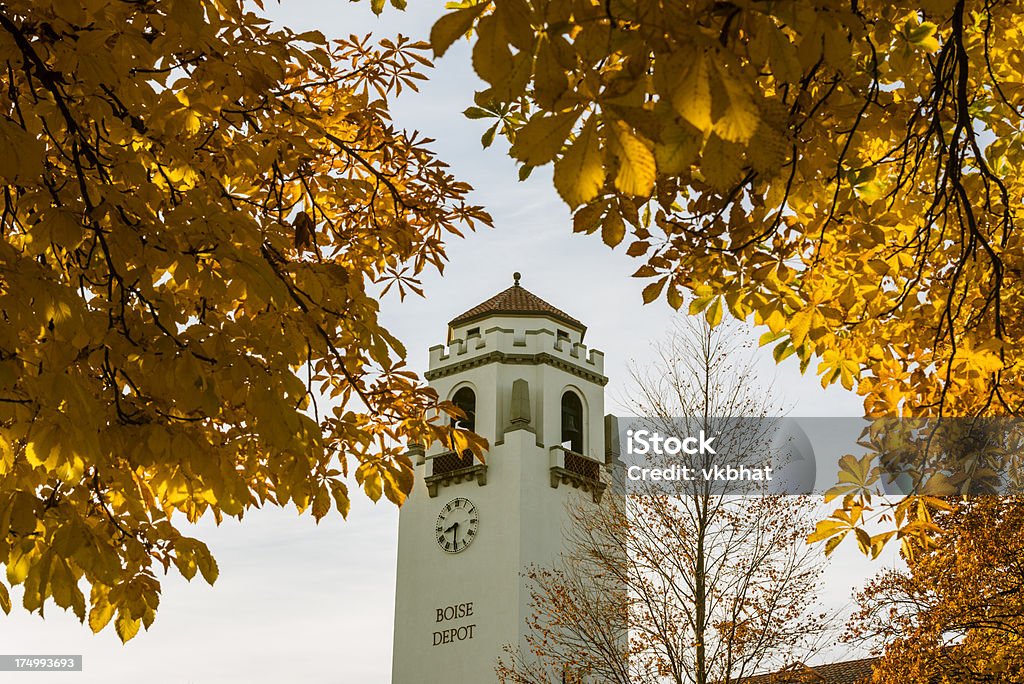 Boise Depot "Boise Train Depot in Boise, Idaho, USA on a fine autumn morning Please visit my below Lightboxes for more Moise and Idaho Image options:" Boise Stock Photo
