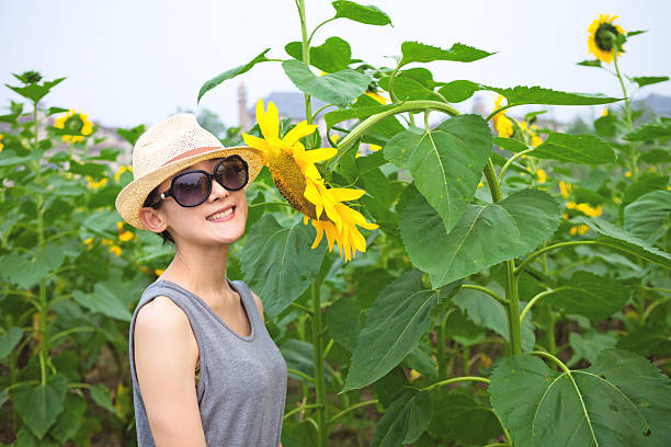 girl with flower