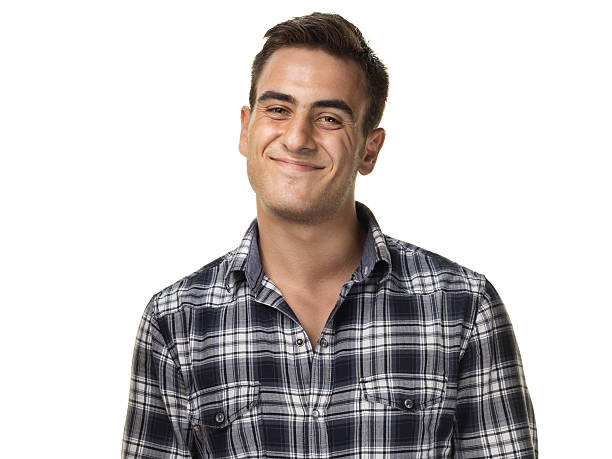 istock Young man's fake smile 174994439