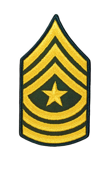 us army sergeant major rang aufnäher - rank military patch insignia stock-fotos und bilder