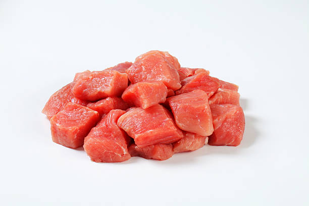 istock Chopped pork meat for goulash 174994645