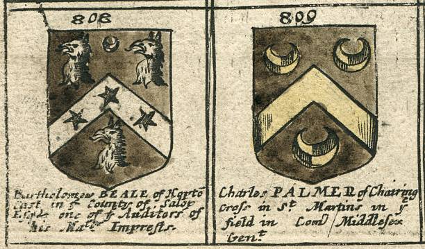 istock Coat of arms copperplate 17th century Beale and Palmer 174994738