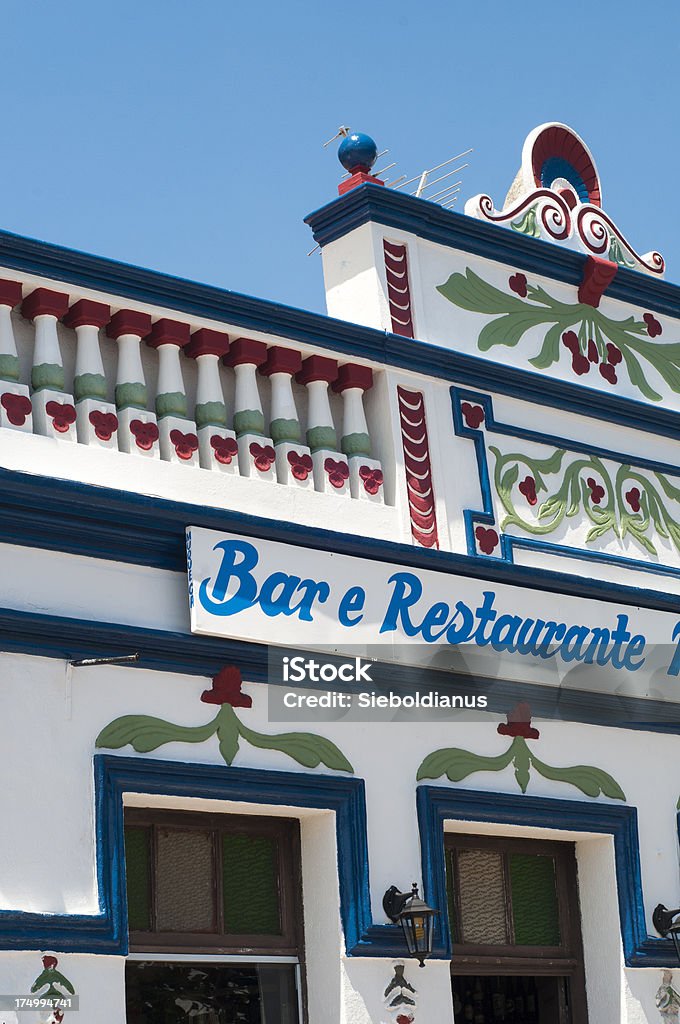 Close-up of Bar and Restaurant in colonial architecture Florianopolis, Brazil. "Close-up of Bar and Restaurant in colonial architecture style in Florianopolis, Brazil.Related:" Architecture Stock Photo