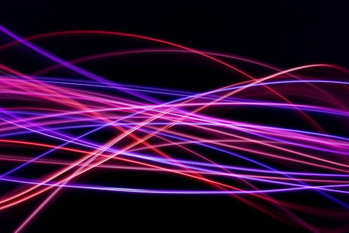 Abstract image from a long exposure light trails.