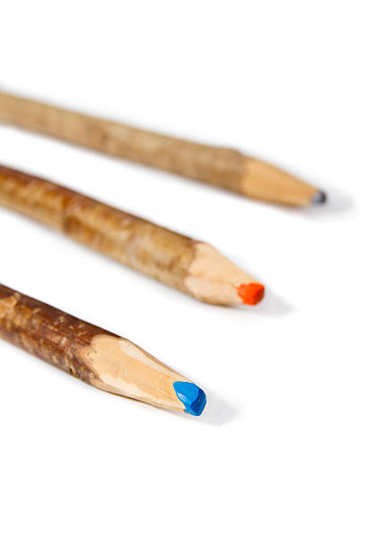 pencils on white stock photo