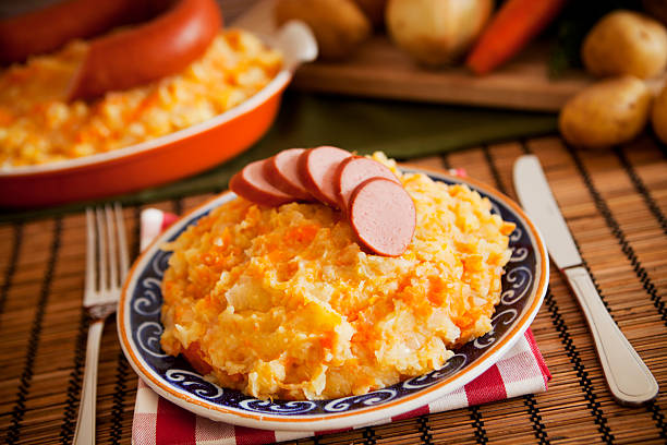 Dutch Food Mashed Potatoes Carrots And Onions Or Hutspot Stock Photo -  Download Image Now - iStock