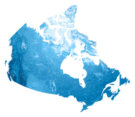 Canadá Topographic mapa aislado photo