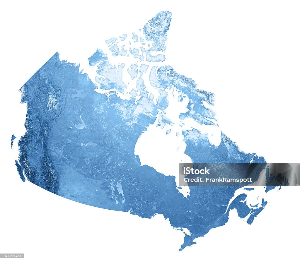 Kanada mapy (Map) topograficznej puste - Zbiór zdjęć royalty-free (Kanada)