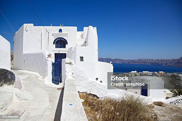Akrotiri Blick Auf Das Dorf Santorin Griechenland Stockfoto und mehr Bilder von Blau