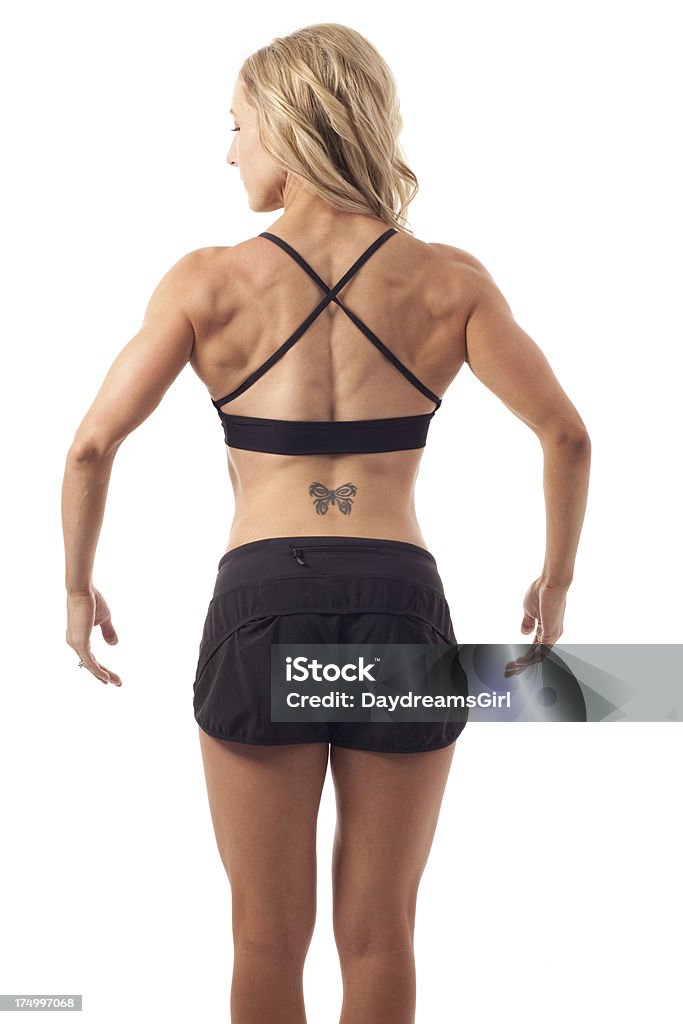 Fit Woman Flexing Back Muscles Stock Photo - Download Image Now - Adult,  Anaerobic Exercise, Athlete - iStock