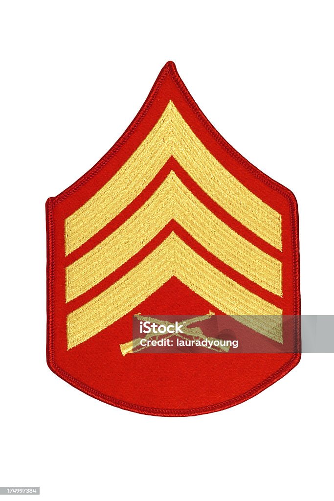 US Marine Sergeant Rang Aufnäher - Lizenzfrei Flicken Stock-Foto