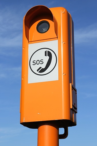 roadside emergency telephone at German freeway