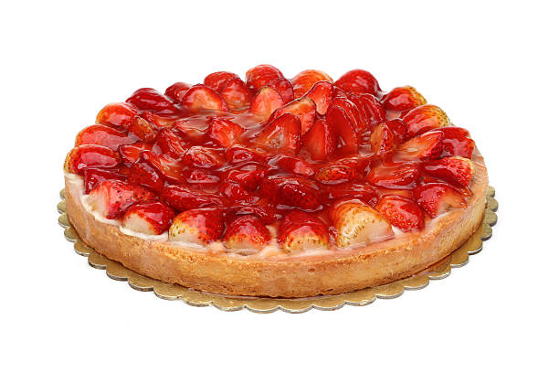 costata di fragole - dessert fruit torte red foto e immagini stock