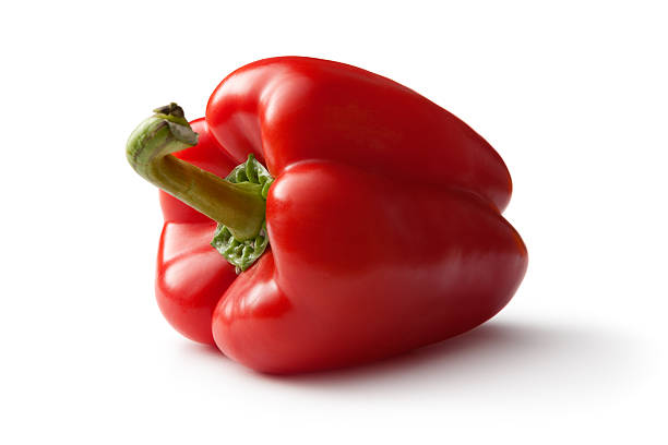 vegetales: pimiento rojo - pepper vegetable bell pepper red bell pepper fotografías e imágenes de stock