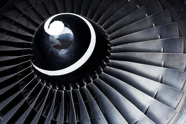 istock Close-up aircraft jet engine turbine 174998053