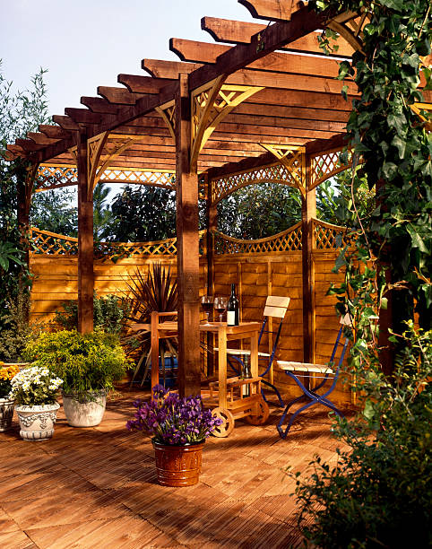 istock Image of a beautiful backyard patio 174998952