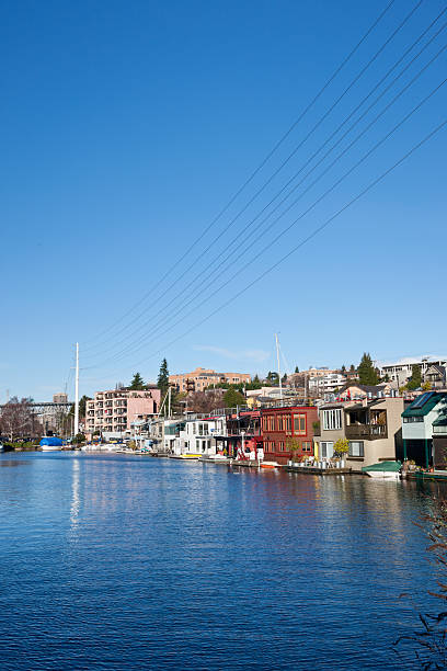 seattle houseboats - nature speedboat seattle houseboat zdjęcia i obrazy z banku zdjęć