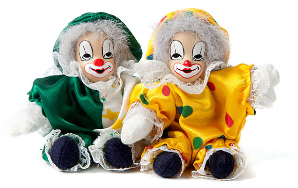 marioneta de payaso - clown horizontal control string fotografías e imágenes de stock