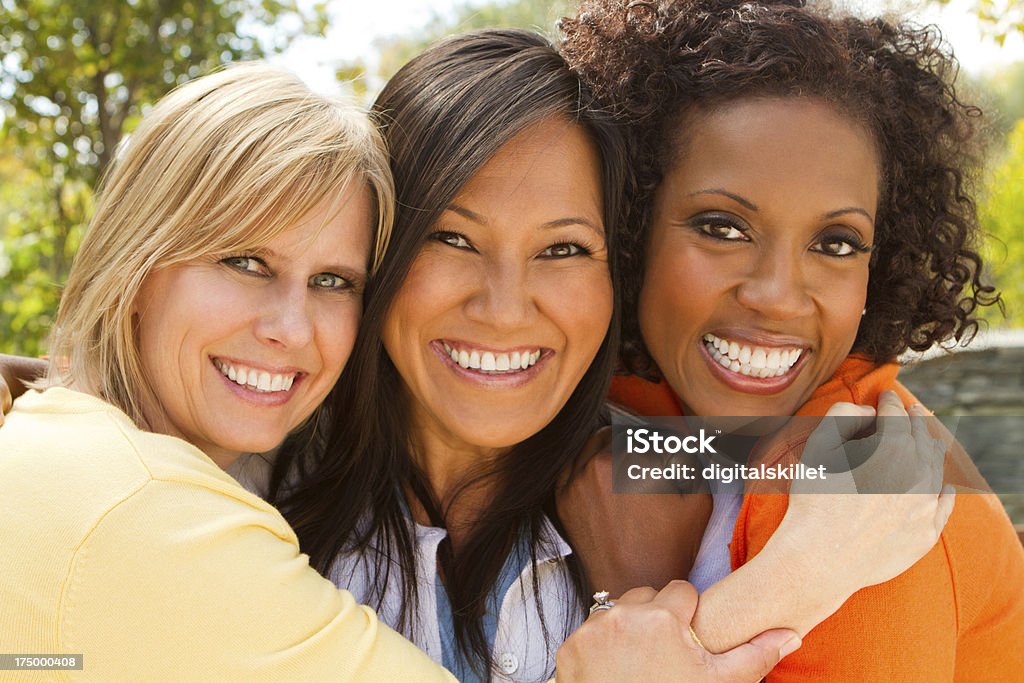 Diverse group of friends 40-44 Years Stock Photo
