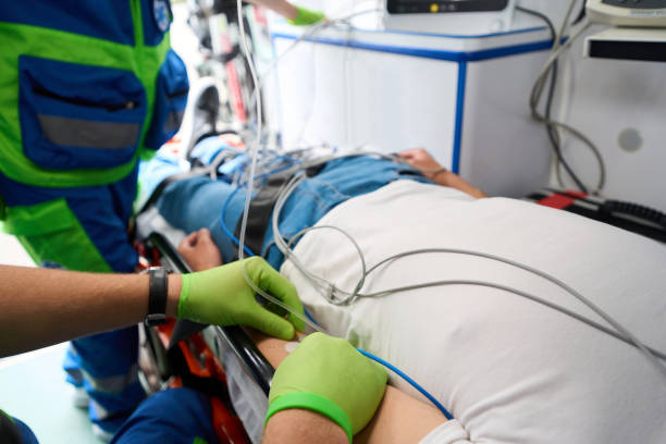 istock Medic connects a patient to a drip in an ambulance 1750005281