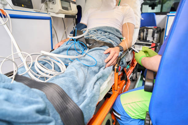 istock Employee of mobile team records the patients indicators 1750005828