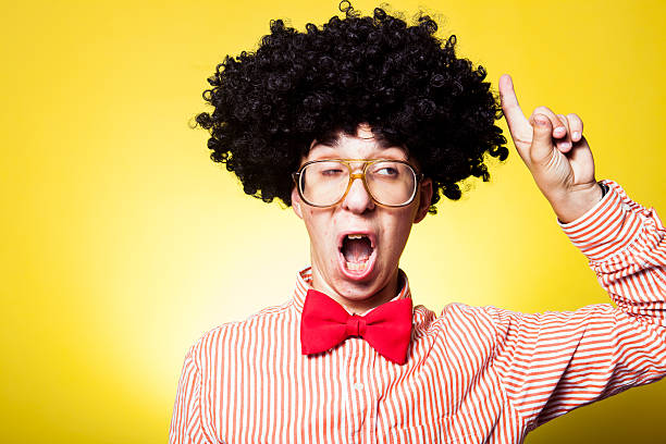 istock Bright Idea Nerd Student Portrait Glasses and Cross Eyed 175000605