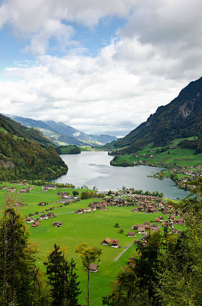 Famous Lungerner See (Lake Lungern) between Luzern and Interlaken in Switzerland.More Lake Lungern