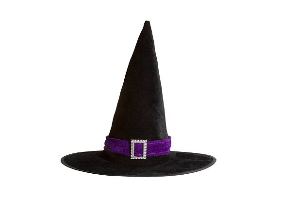 istock A black and purple Halloween witch hat 175001068