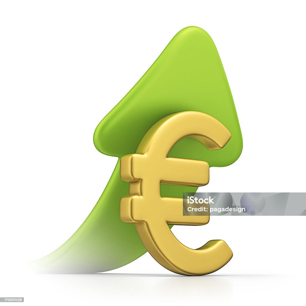 Wzrost w strefie euro - Zbiór zdjęć royalty-free (Strzała)