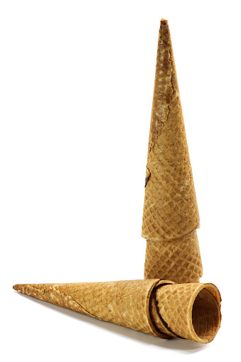 ice cream cones isolated on white background
