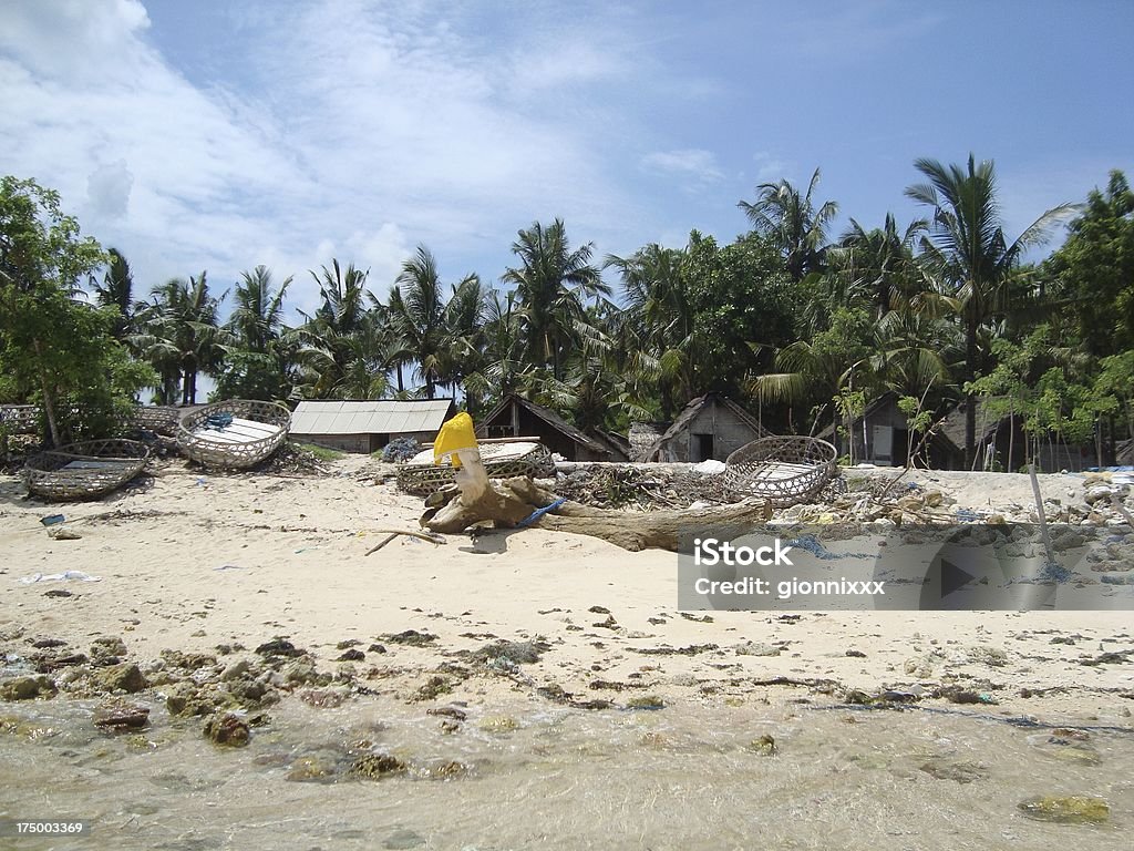 fishnets en la playa, Nusa Lembongan, Indonesia - Foto de stock de Aire libre libre de derechos