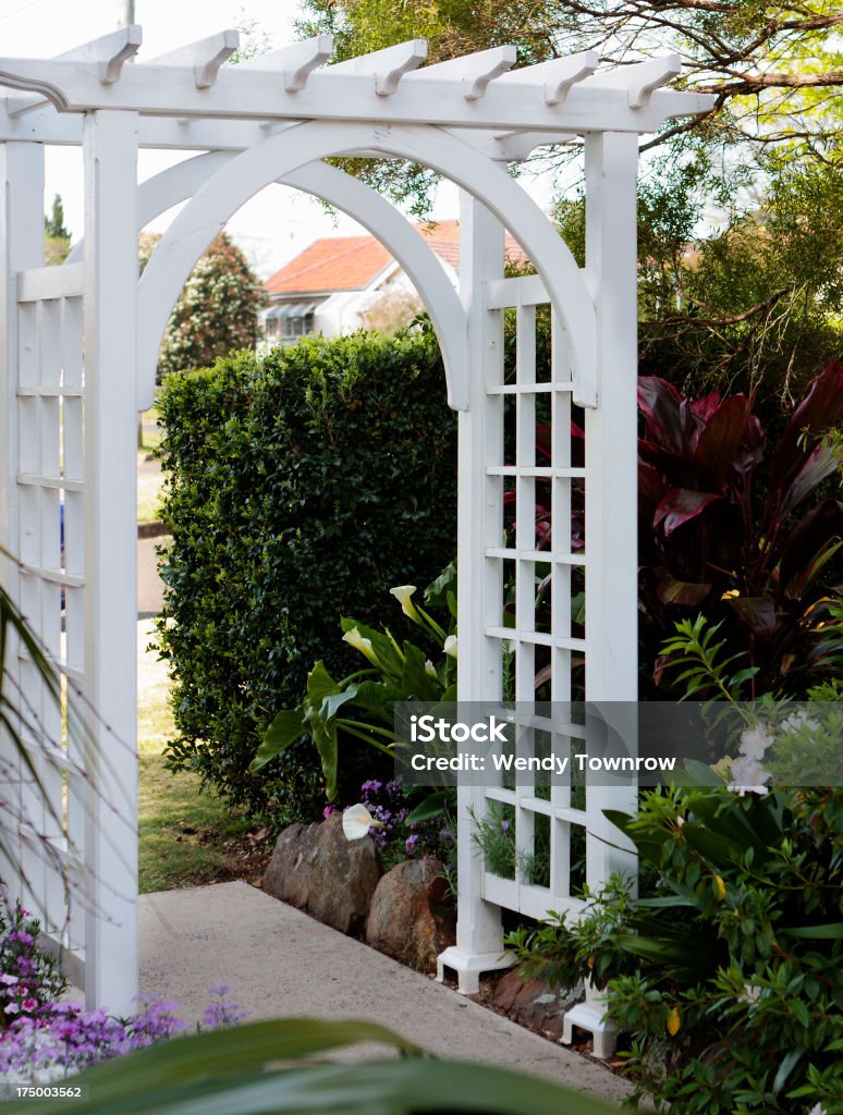 Garden exit Arch - Architectural Feature Stock Photo