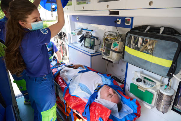 istock Medical team transports a patient with polytrauma 1750041006