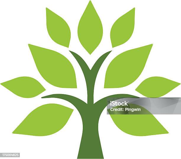 Simple Tree Stock Illustration - Download Image Now - Tree, Icon Symbol, Leaf