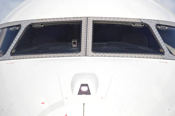 front view of a business jet