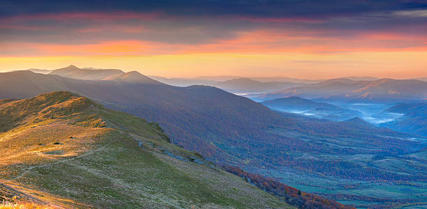 istock Panorama of the dramatic autumn sunset 175004863