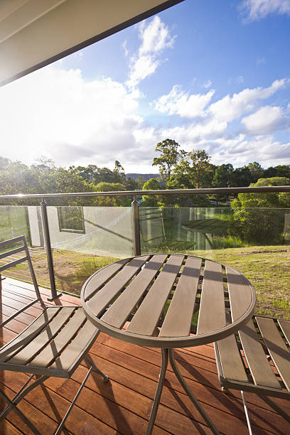 istock Table and chairs overlooking a garden 175005135