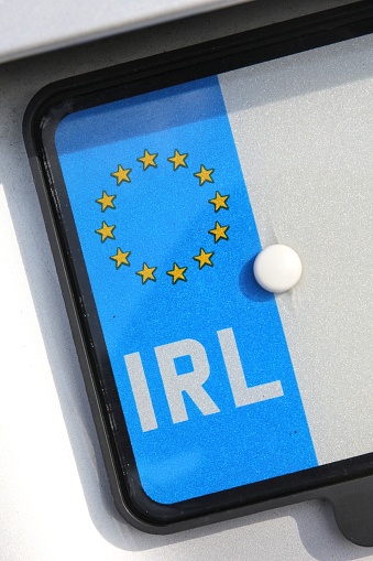 country identifier of EU car registration plate: Ireland