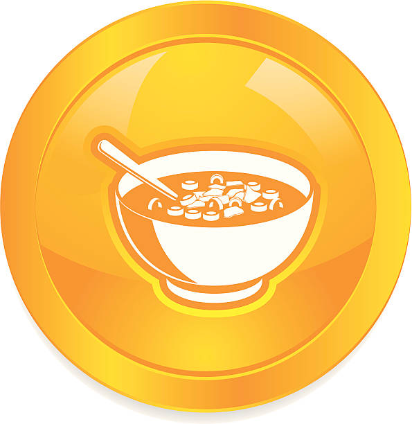 ilustraciones, imágenes clip art, dibujos animados e iconos de stock de tazón de botón de cereales - gold carbohydrate food food and drink