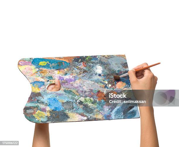 Foto de Artists Palette e mais fotos de stock de Pincelada - Pincelada, Pintura a Óleo - Tinta, Adulto