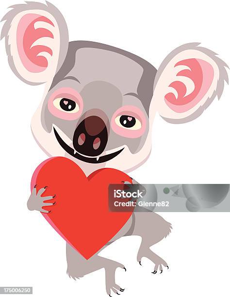 Koala Ein Großes Herz Stock Vektor Art und mehr Bilder von Beuteltier - Beuteltier, Charakterkopf, ClipArt