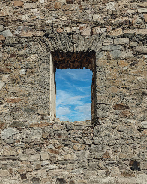 istock Hole like a window in a stone wall 1750064554