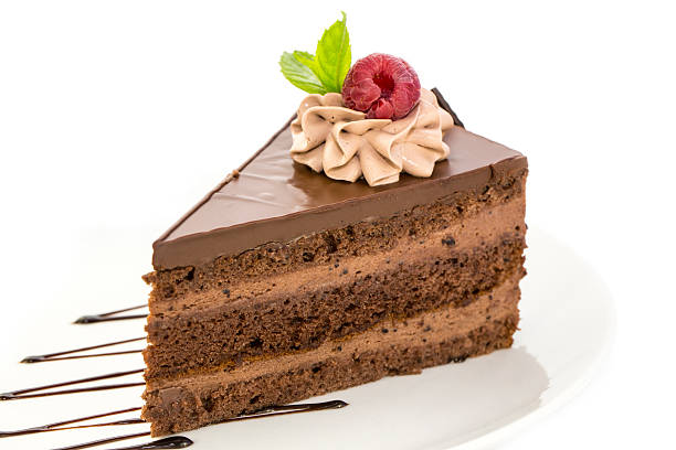 istock piece of chocolate cake decorated with strawberries 175007916