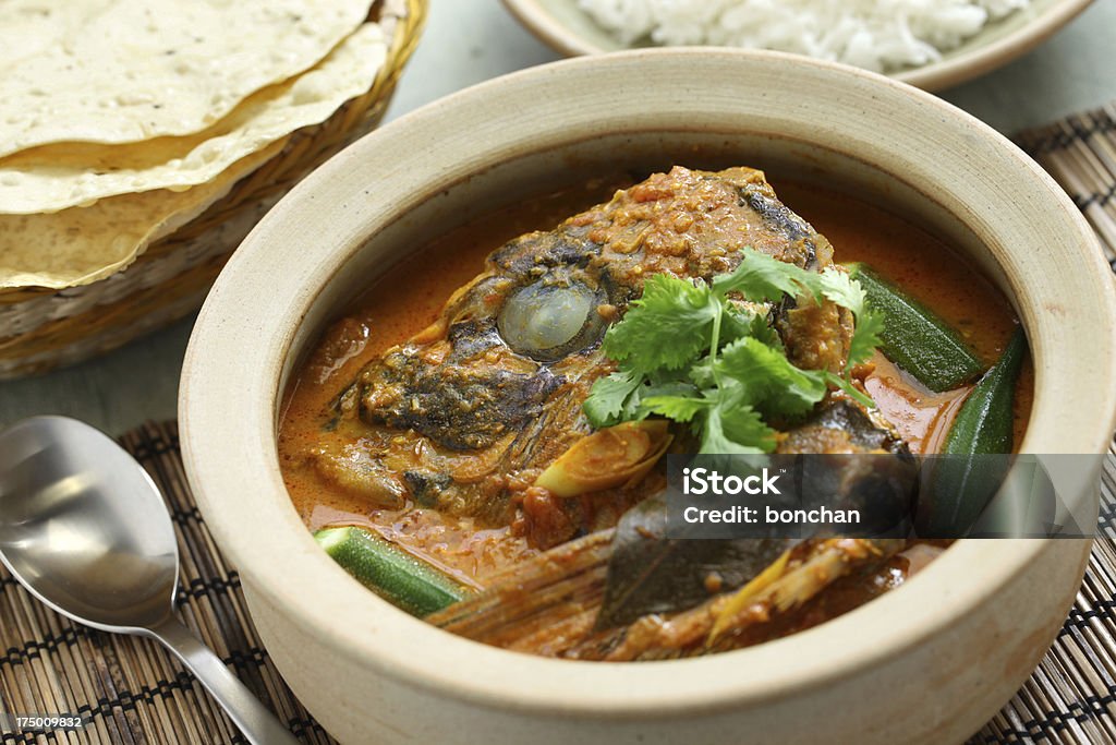 fish head curry, singaporean cuisine Fish Stock Photo
