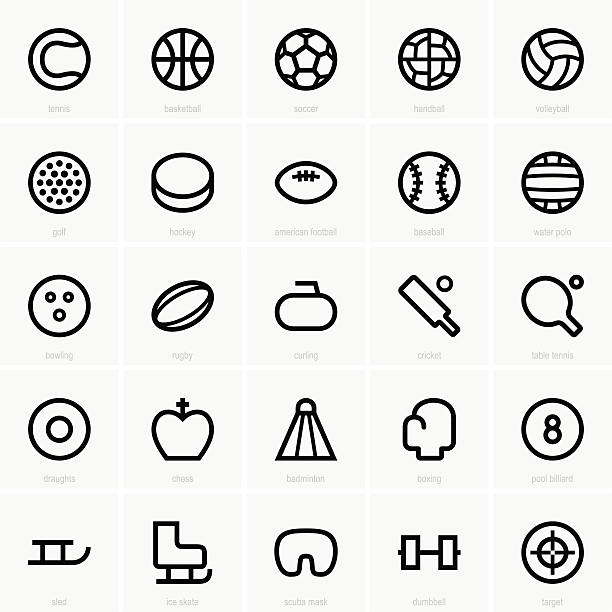 Seamless black icons of sports elements in white background This image is a vector illustration and can be scaled to any size without loss of resolution, can be variated and used for different compositions. This image is an .eps file and you will need a vector editor to use this file, such as Adobe Illustrator. team handball stock illustrations