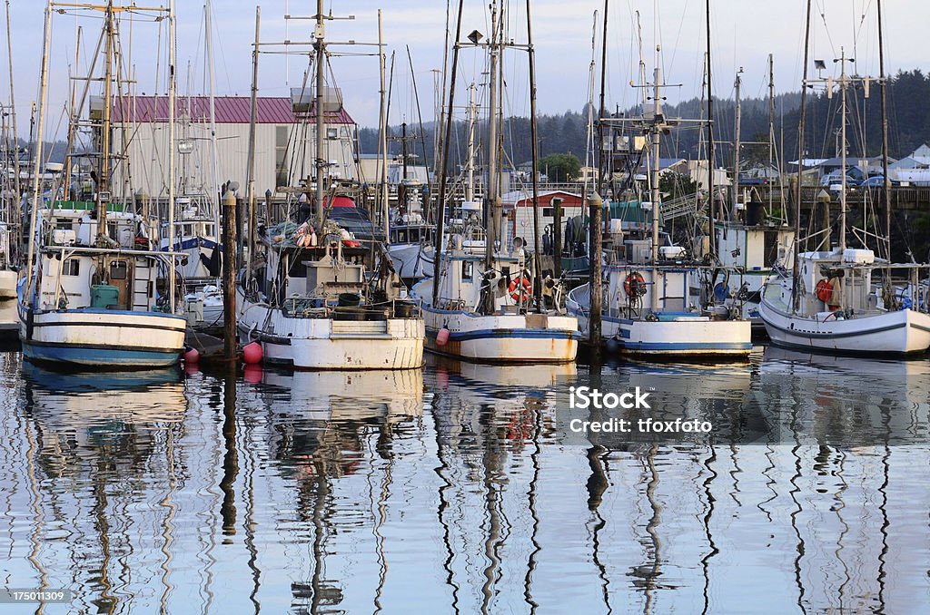 Charleston Commercial and private fishing boats sitting at dock in Charleston Oregon on the Pacific Ocean near Coos Bay Charleston - Oregon Stock Photo