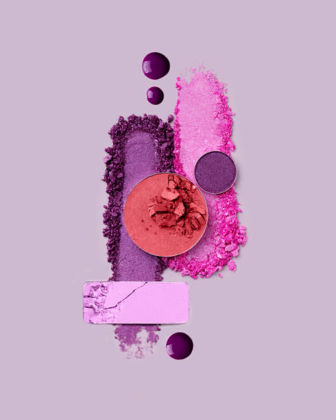 istock Composition of abstract makeup cosmetics swatches. 1750127970