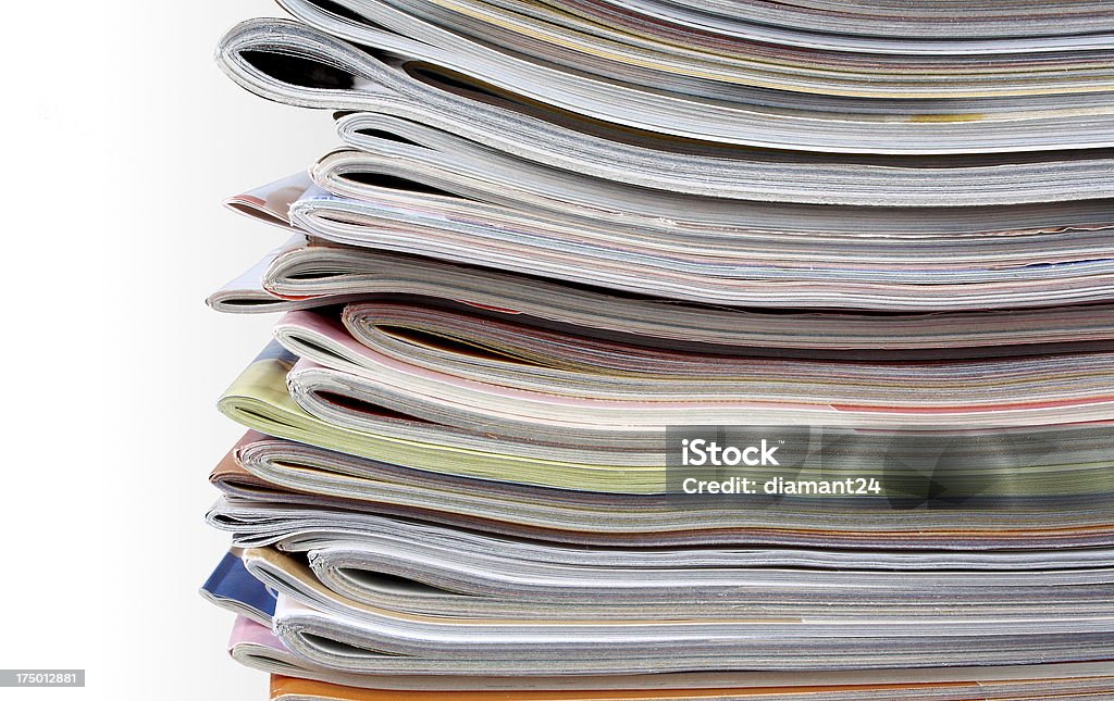 Old revistas como fundo, plano aproximado - Royalty-free Amontoar Foto de stock