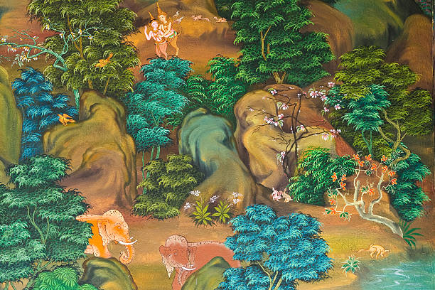 istock Buddha painted image,Wat Yai Province Prachinburi in Thailand. 175016376