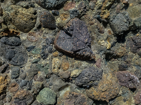 Close up of meta conglomerate rock.